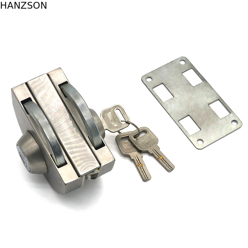SS304 201 গ্লাস ডোর হার্ডওয়্যার আনুষাঙ্গিক ডাবল সাইড ডোর লক ODM